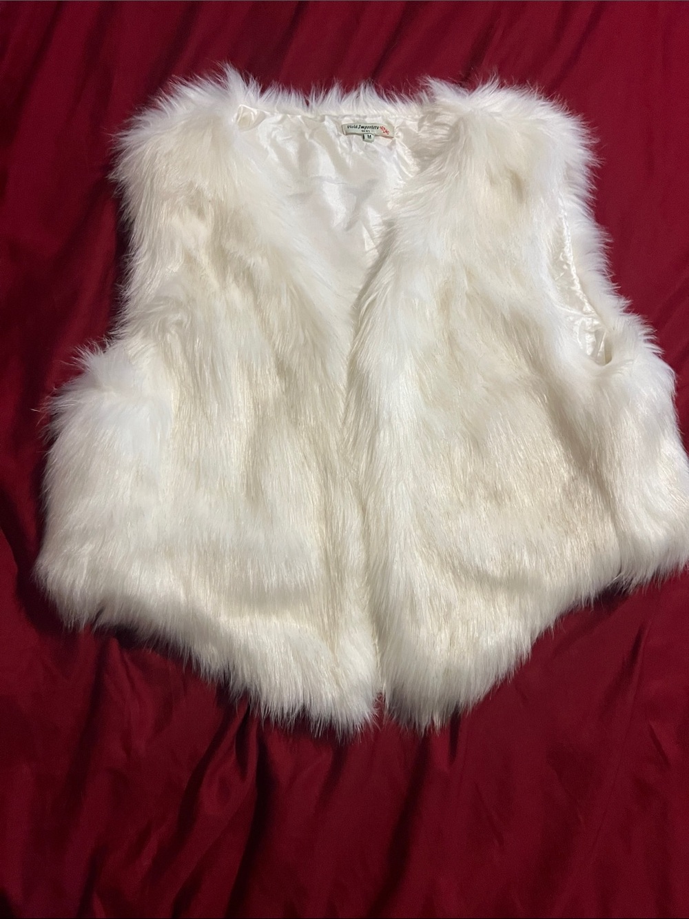 White Faux Fur Vest